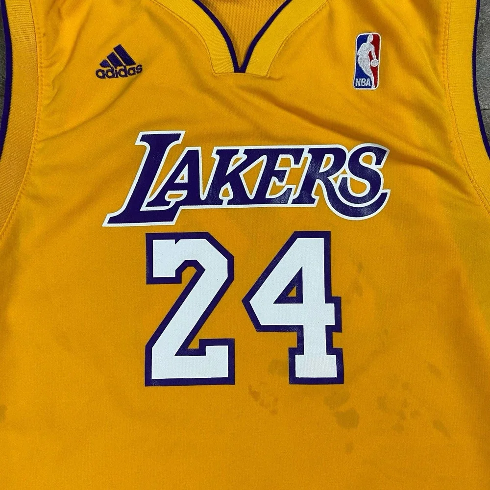 Adidas Los Angeles Lakers Kobe Bryant #24 Youth Size Large Yellow Basketball NBA